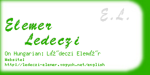 elemer ledeczi business card